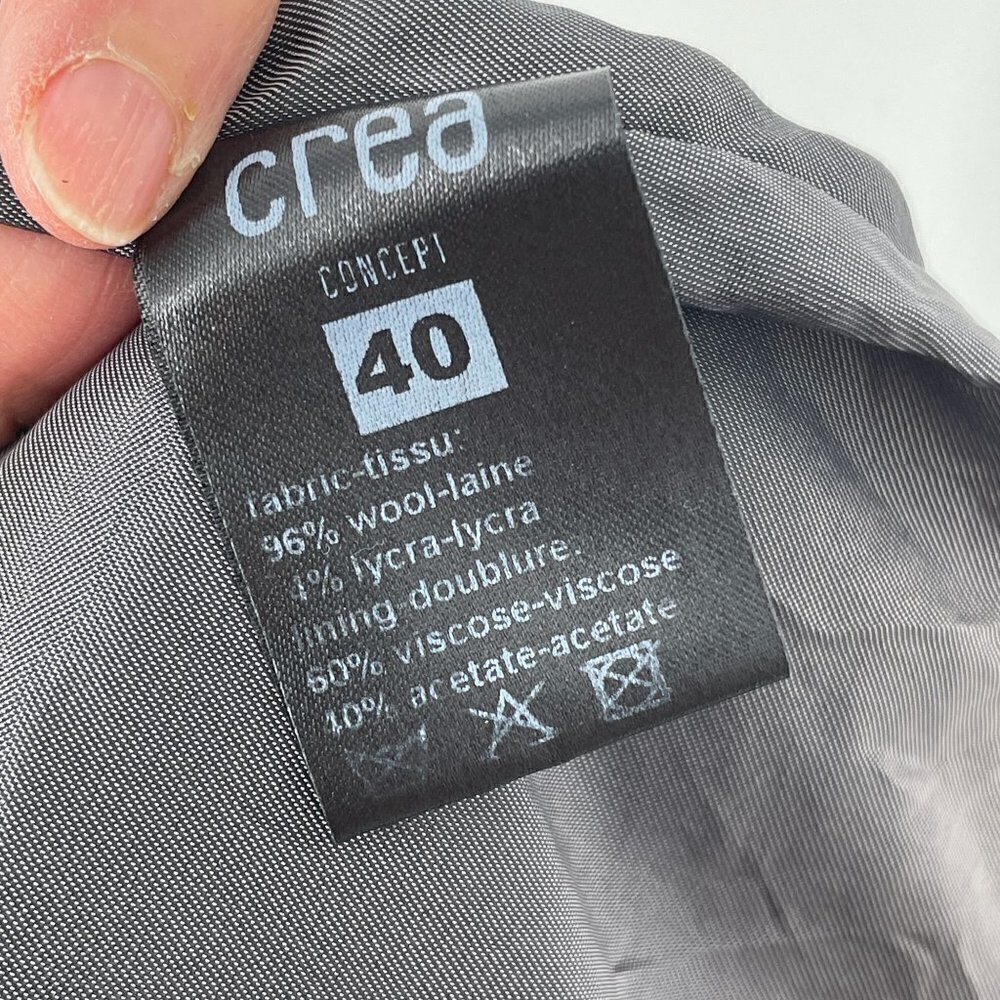 Crea Concept Paris Tulip Hem Layered Grey Wool Designer Midi Skirt 40/M/US 8 - Picture 9 of 10